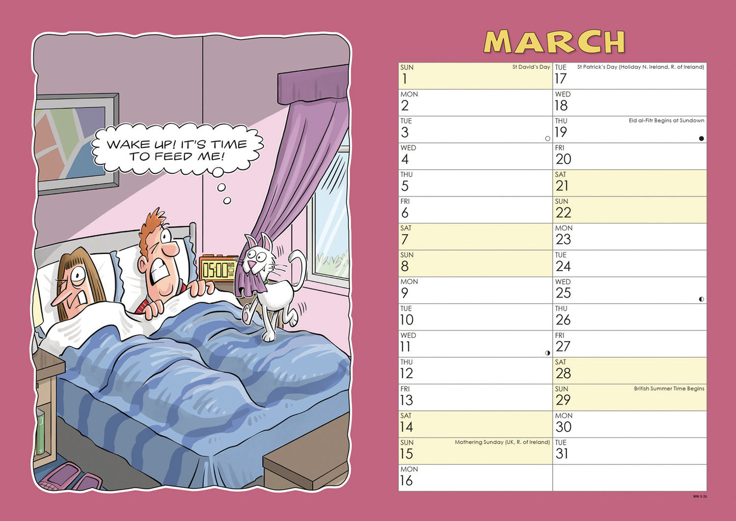 Wacky World of Cats calendar 2026