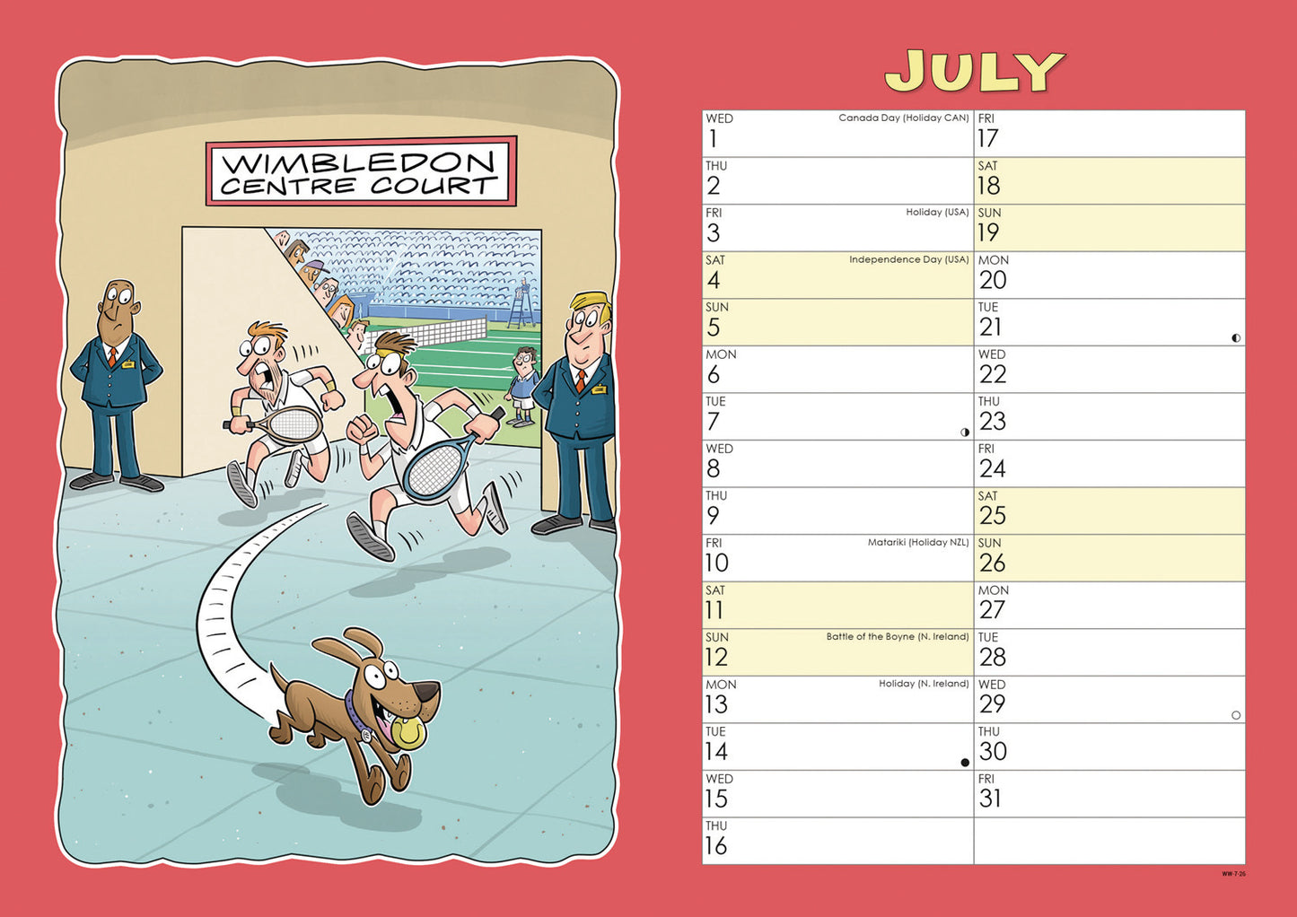 Wacky World of Dogs calendar 2026