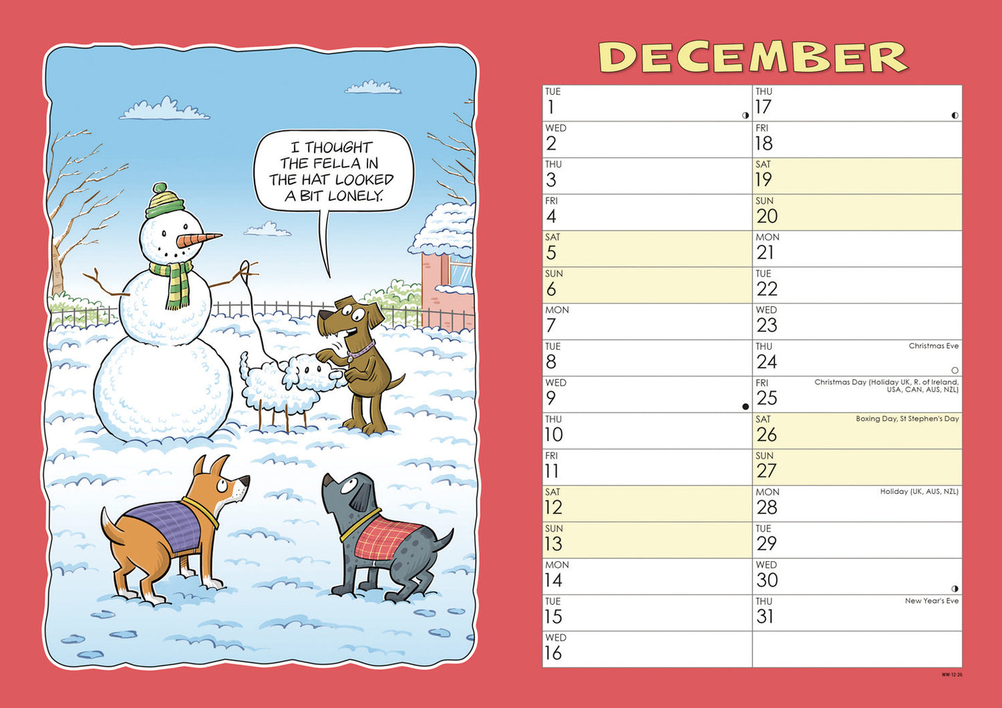 Wacky World of Dogs calendar 2026