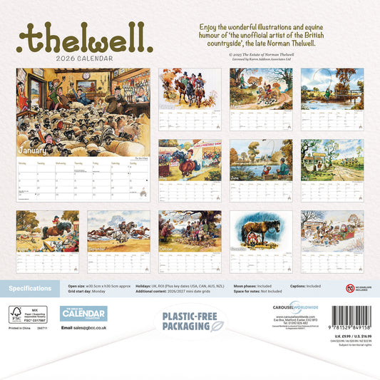 Thelwell Wall Calendar 2026