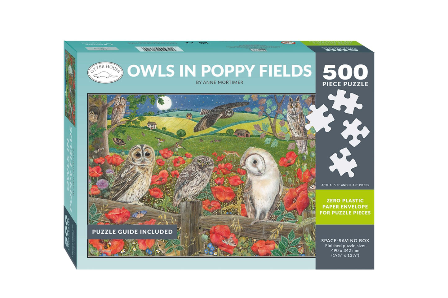 Owls in Poppy Fields 500 Piece Jigsaw
