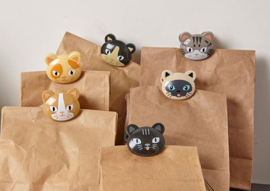 Mixed Cats Bag Clips