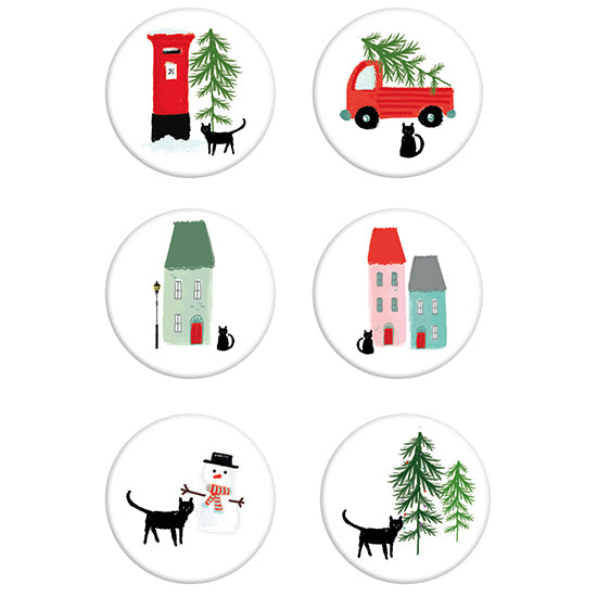 Christmas Village Cats Crackers
