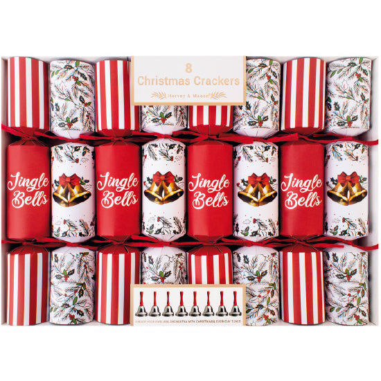 Jingle Bells Crackers (Red/White)