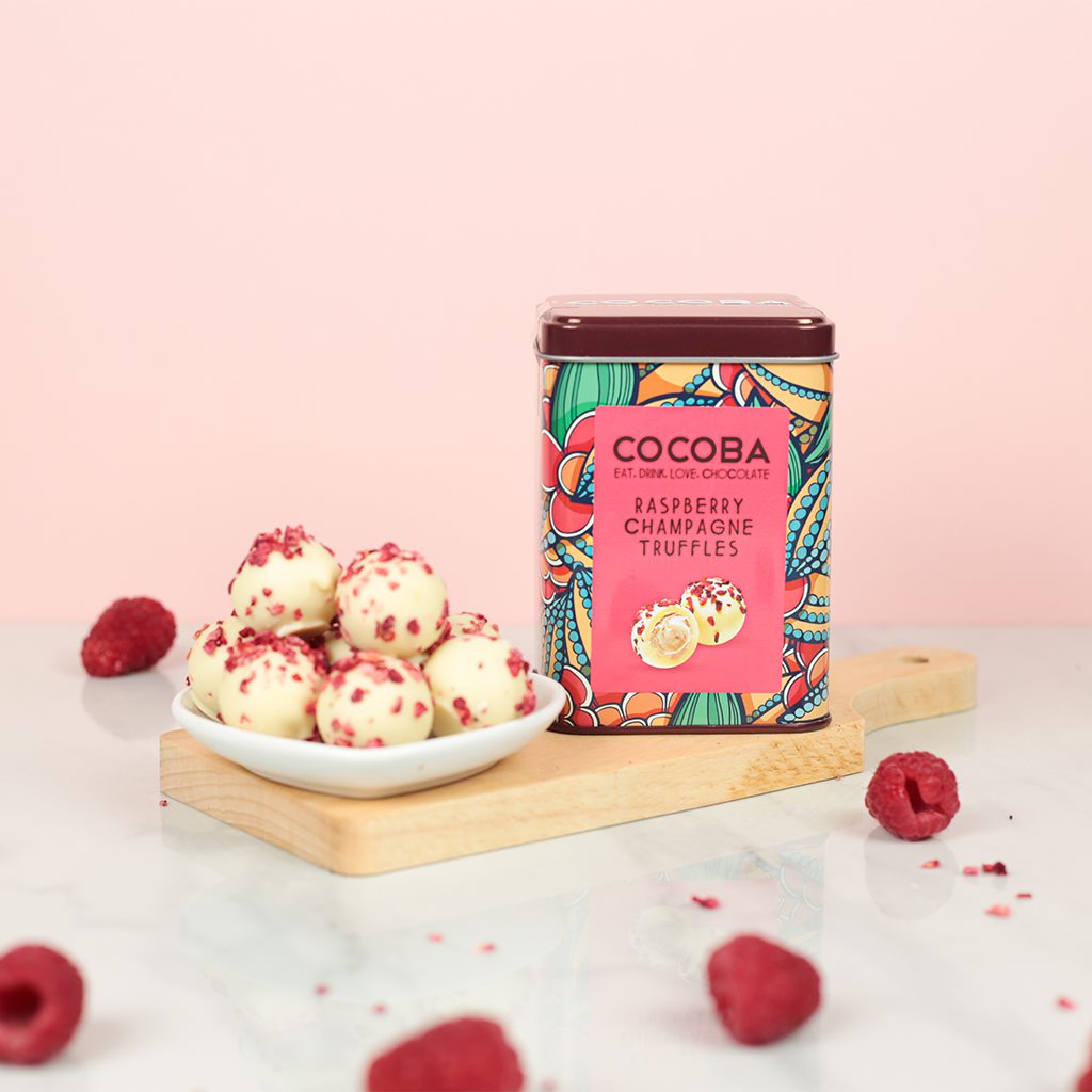 Raspberry Champagne Truffles