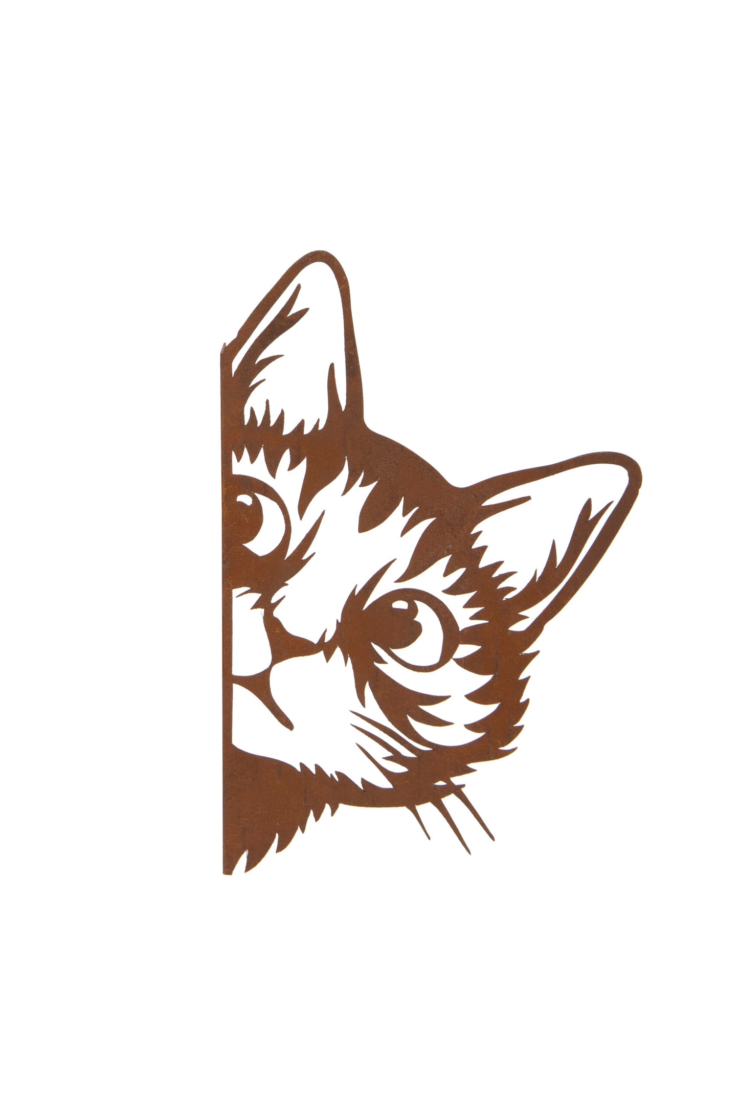 Peeking Cat Garden Decoration - Side View
