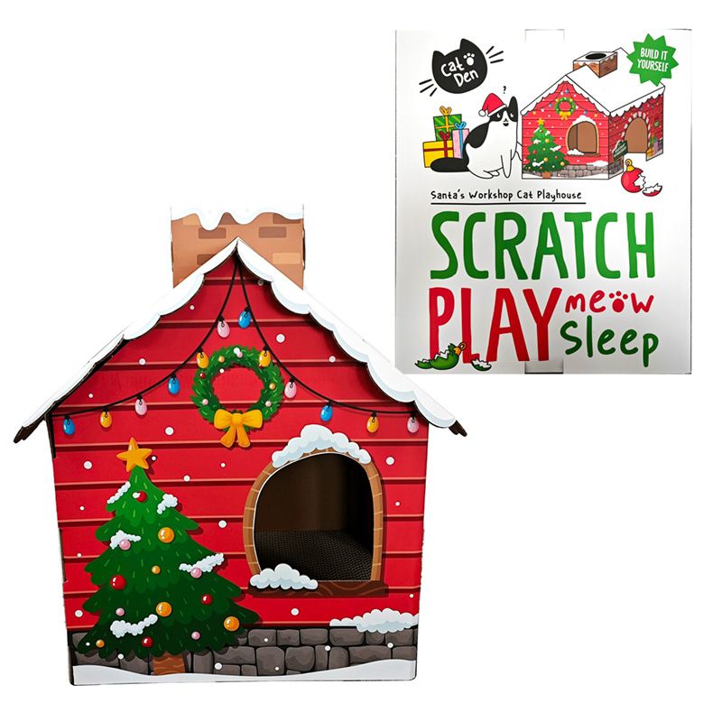 Santa's Workshop Cat Playhouse