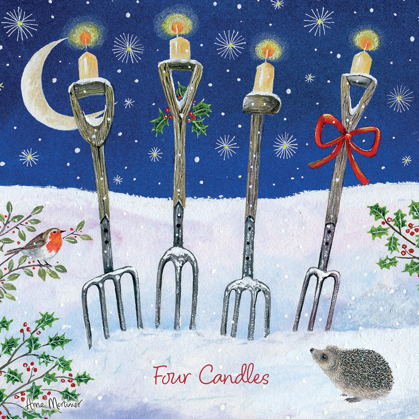 Four Candles at Christmas Christmas Cards