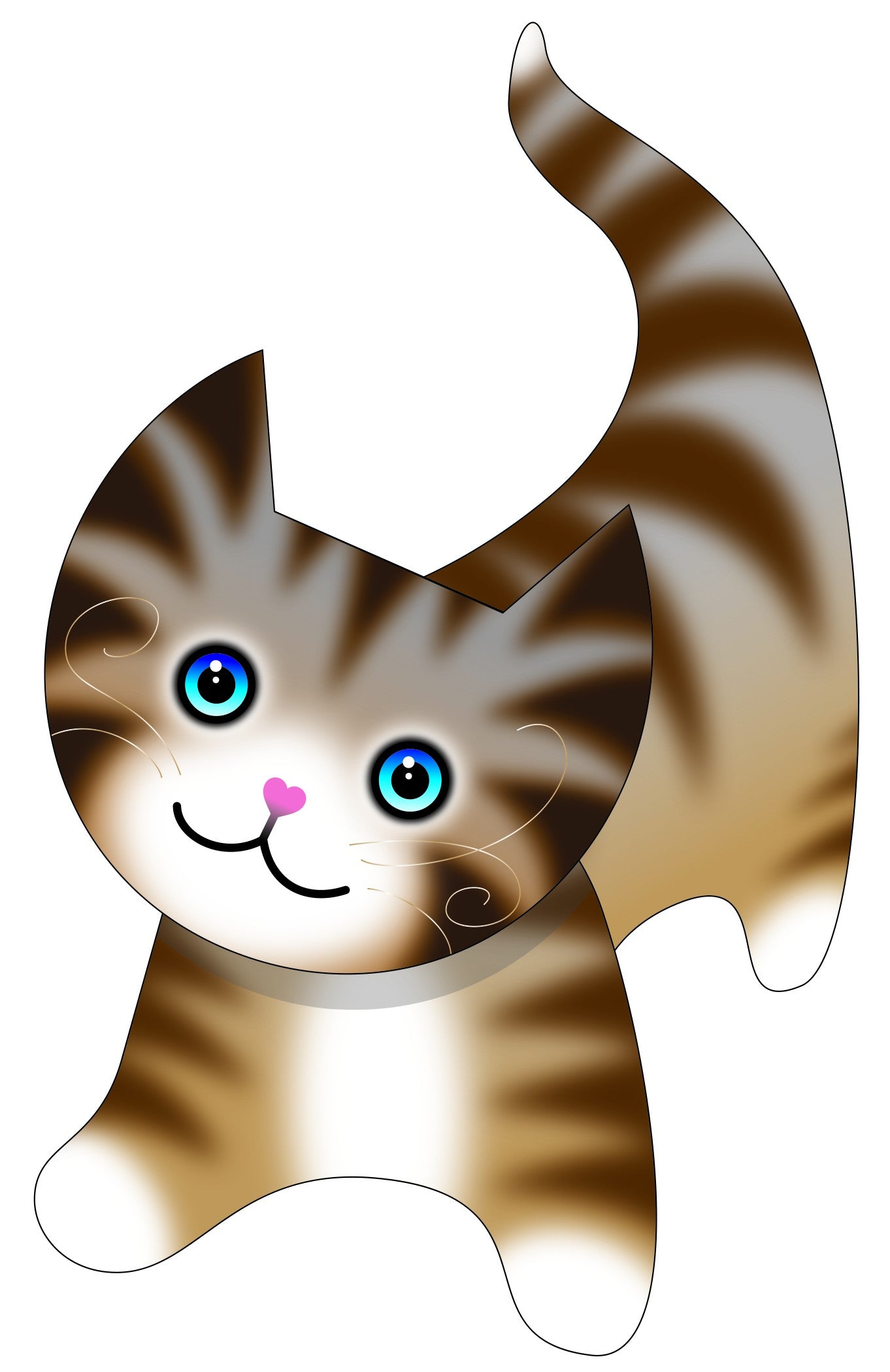 3D Card - Tabby Cat