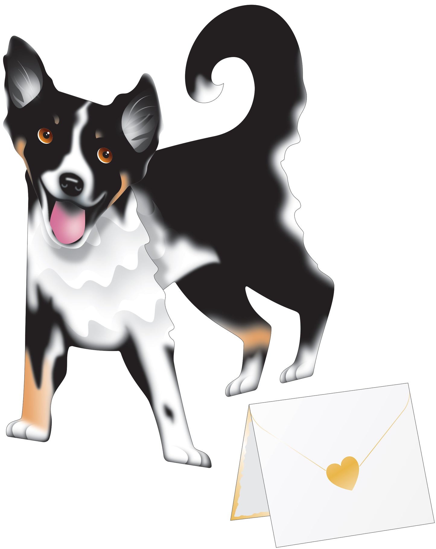 3D Card - Border Collie