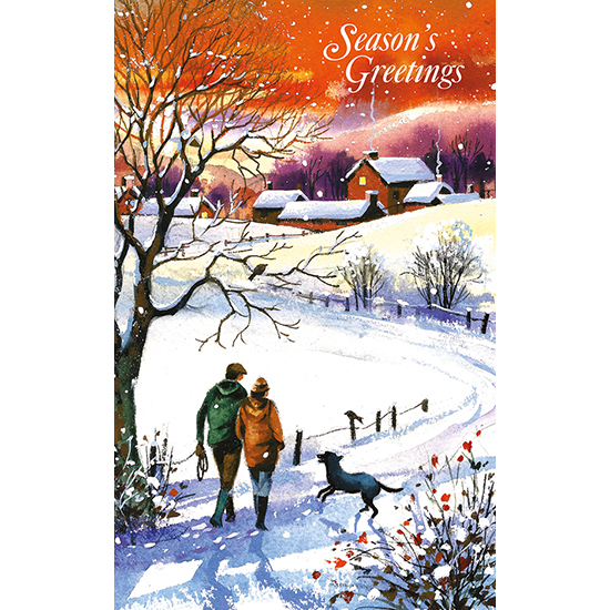 Snowy Sunset Walk cards