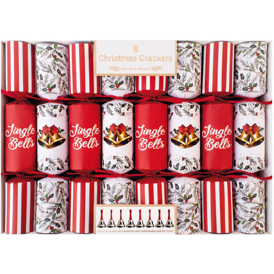 Jingle Bells Crackers (Red/White)