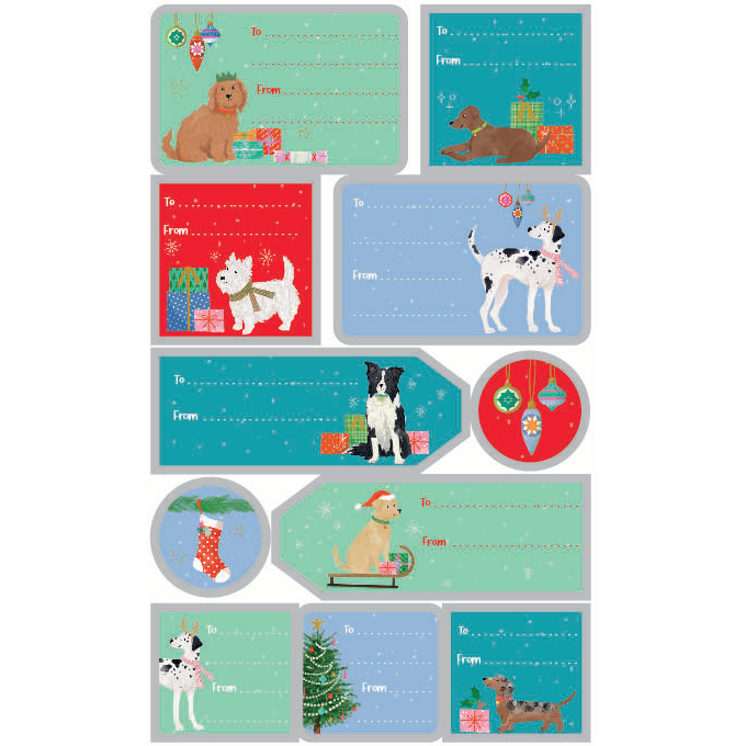 Cute Dogs Gift Labels