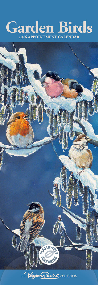 Garden Birds By Pollyanna Pickering Slim Calendar 2026