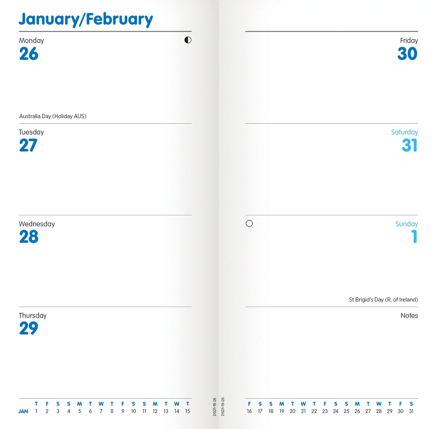 Blue Cross Slim Diary 2026