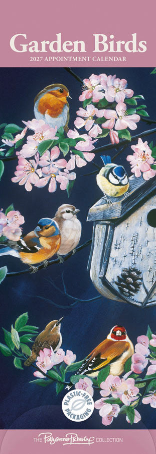 Garden Birds by P. Pickering Slim Calendar 2027