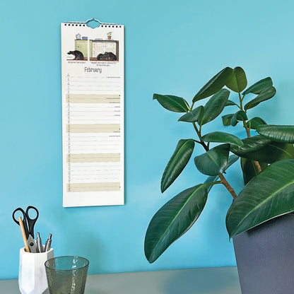 Tottering by Gently Dog's Day Slim Calendar 2027