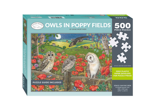 Owls in Poppy Fields 500 Piece Jigsaw