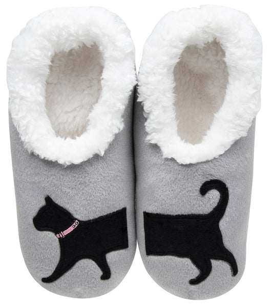 Black Cat Snoozies Slippers