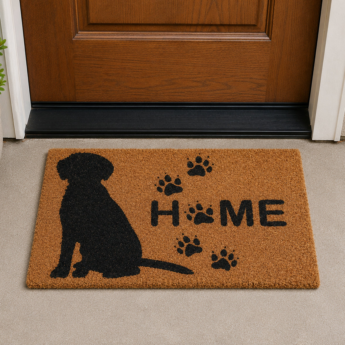 Dog Silhouette Shaped Coir Mat