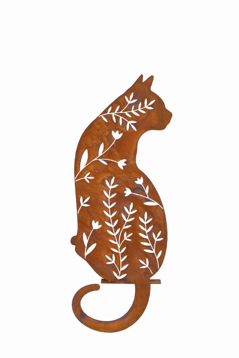 Garden Fence Cat Decoration