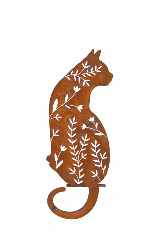 Garden Fence Cat Decoration