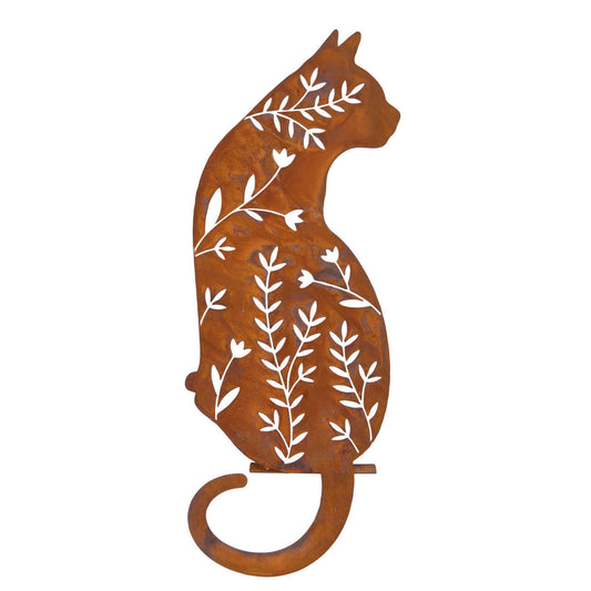 Garden Fence Cat Decoration