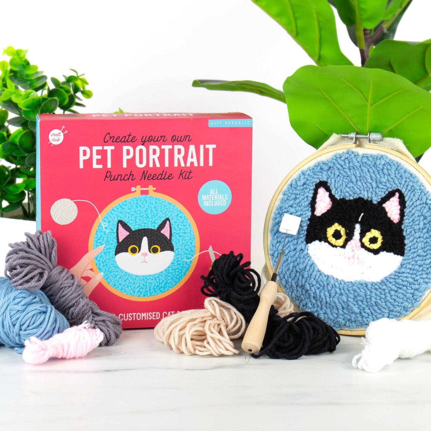 Cat Punch Needle Kit