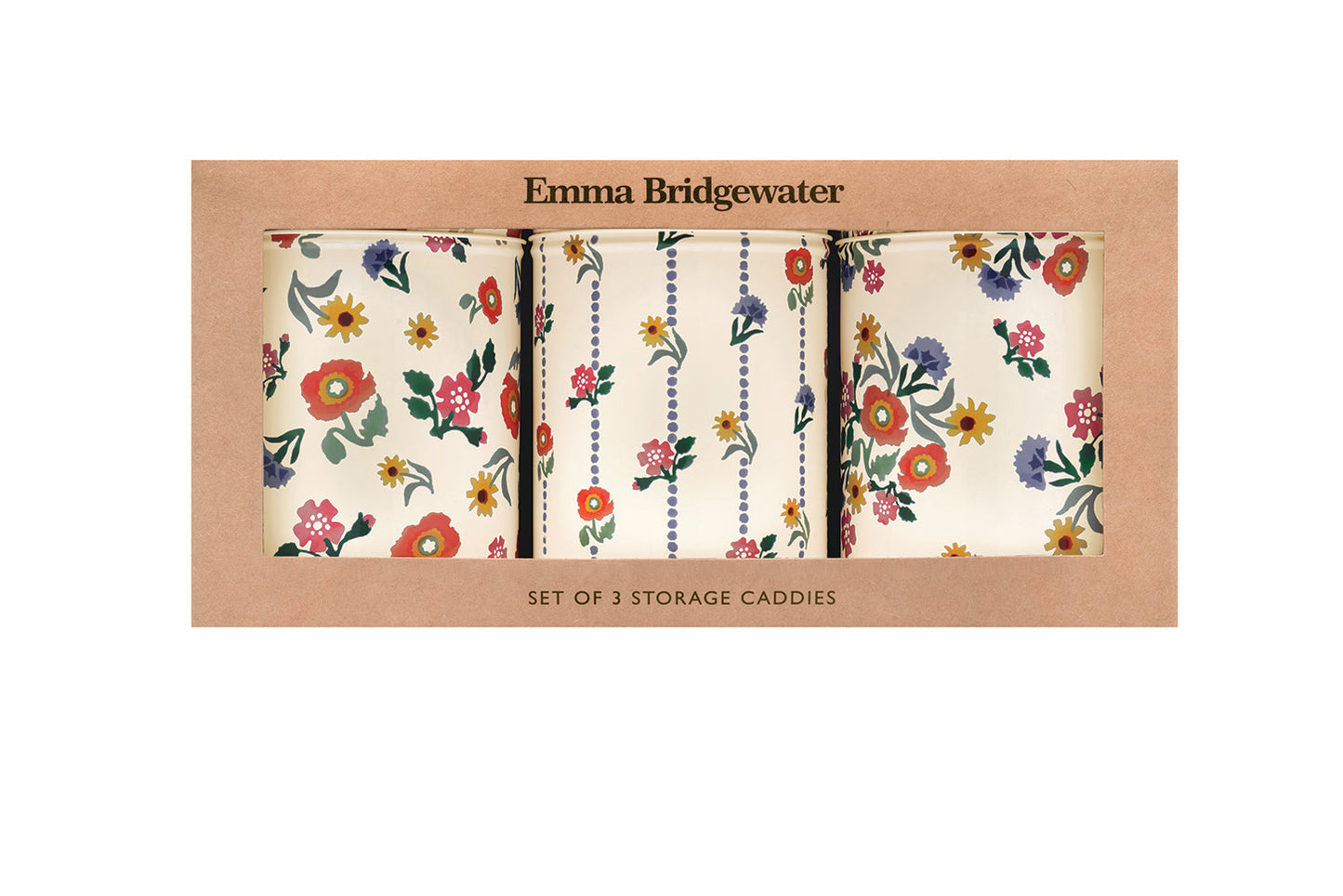 E. Bridgewater Poppies Caddy Set (3)