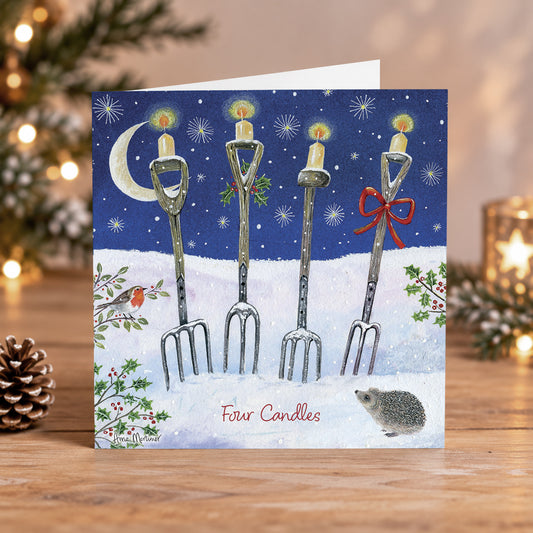 Four Candles at Christmas Christmas Cards
