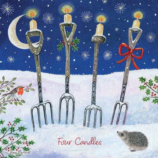 Four Candles at Christmas Christmas Cards