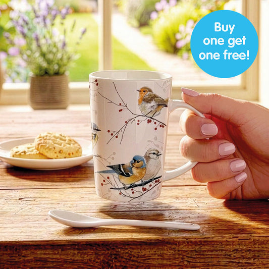 Winter Birds Hot Chocolate Mug Offer