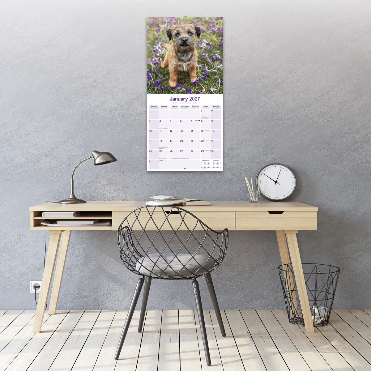 Border Terrier Wall Calendar 2027