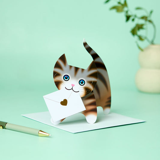 3D Card - Tabby Cat